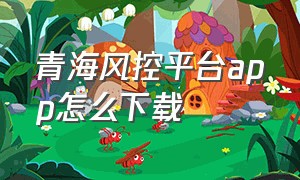 青海风控平台app怎么下载