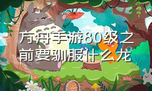 方舟手游80级之前要驯服什么龙