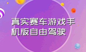 真实赛车游戏手机版自由驾驶