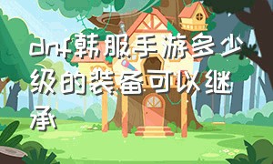 dnf韩服手游多少级的装备可以继承（dnf韩服手游官网入口）