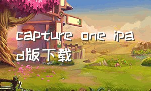 capture one ipad版下载