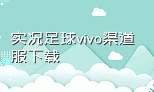 实况足球vivo渠道服下载