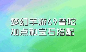 梦幻手游69普陀加点和宝石搭配