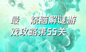 最囧烧脑解谜游戏攻略第55关