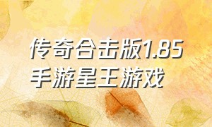 传奇合击版1.85手游星王游戏