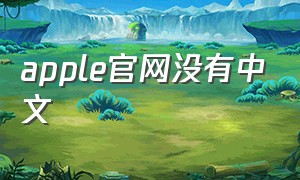 apple官网没有中文