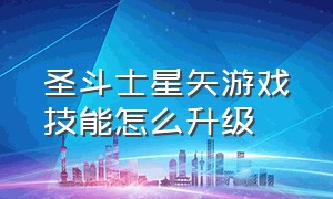 圣斗士星矢游戏技能怎么升级