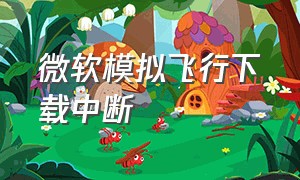 微软模拟飞行下载中断（微软模拟飞行下载中断怎么继续下载）