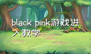 black pink游戏进入教学（black pink 游戏从哪下载）