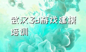 武汉3d游戏建模培训（衡水3d游戏建模培训学校）