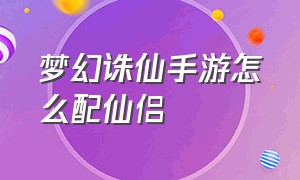 梦幻诛仙手游怎么配仙侣