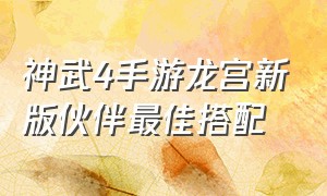 神武4手游龙宫新版伙伴最佳搭配