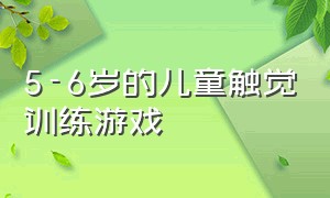 5-6岁的儿童触觉训练游戏