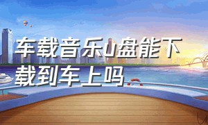 车载音乐u盘能下载到车上吗（车载音乐u盘哪个品牌质量最好）