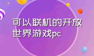 可以联机的开放世界游戏pc