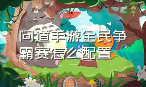 问道手游全民争霸赛怎么配置