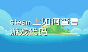 steam上如何查看游戏代码