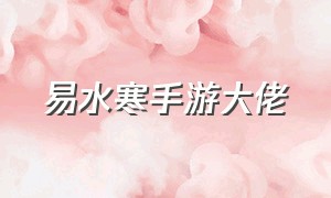 易水寒手游大佬