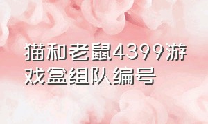 猫和老鼠4399游戏盒组队编号（猫和老鼠4399号如何在官方登录）