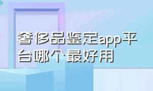 奢侈品鉴定app平台哪个最好用