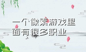 一个像素游戏里面有很多职业