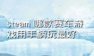 steam 哪款赛车游戏用手柄玩最好