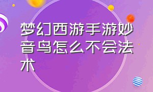 梦幻西游手游妙音鸟怎么不会法术