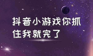 抖音小游戏你抓住我就完了