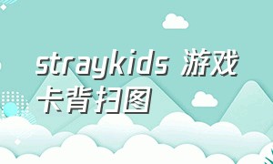 straykids 游戏卡背扫图