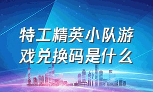 特工精英小队游戏兑换码是什么