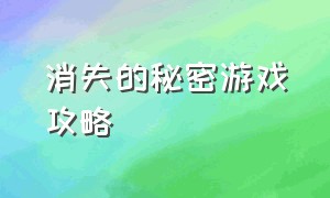 消失的秘密游戏攻略