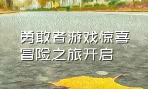 勇敢者游戏惊喜冒险之旅开启（勇敢者游戏1-4完整版解说）