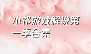 小祁游戏解说第一季合集