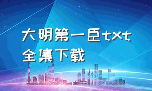 大明第一臣txt全集下载