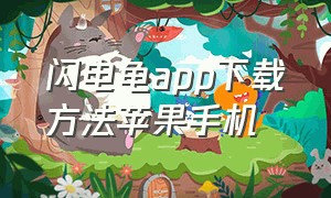 闪电龟app下载方法苹果手机