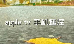 apple tv 手机遥控