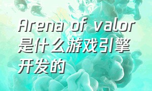 Arena of valor是什么游戏引擎开发的（arena of valor体验服 2024）