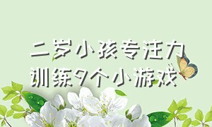 二岁小孩专注力训练9个小游戏（儿童专注力训练100个小游戏）