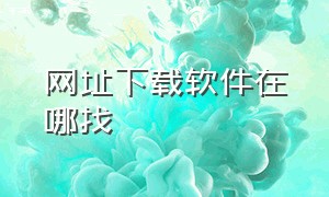 网址下载软件在哪找