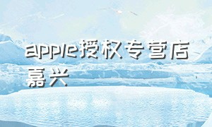 apple授权专营店嘉兴