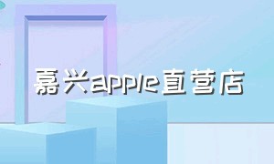 嘉兴apple直营店