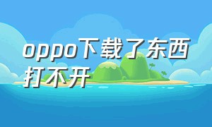 oppo下载了东西打不开