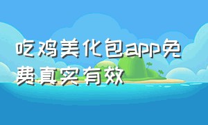 吃鸡美化包app免费真实有效