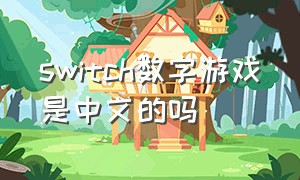 switch数字游戏是中文的吗