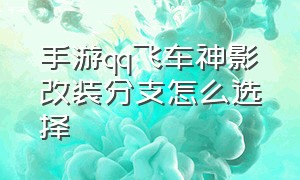 手游qq飞车神影改装分支怎么选择