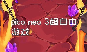 pico neo 3超自由游戏
