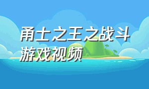 甬士之王之战斗游戏视频