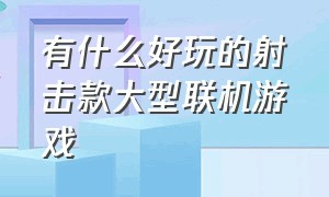 有什么好玩的射击款大型联机游戏（有什么好玩的联机游戏）