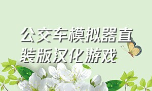 公交车模拟器直装版汉化游戏