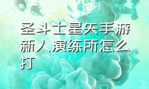 圣斗士星矢手游新人演练所怎么打